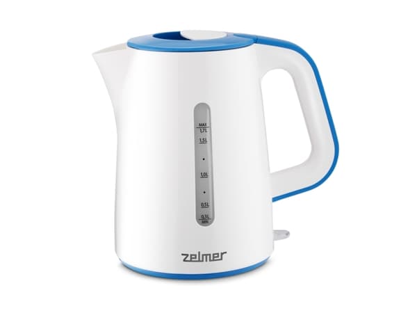 Zelmer ZCK7620B, 1,7 l, 2200 W, Blå, Hvit, Plast, Vannivåindikator, Overopphetingsbeskyttelse