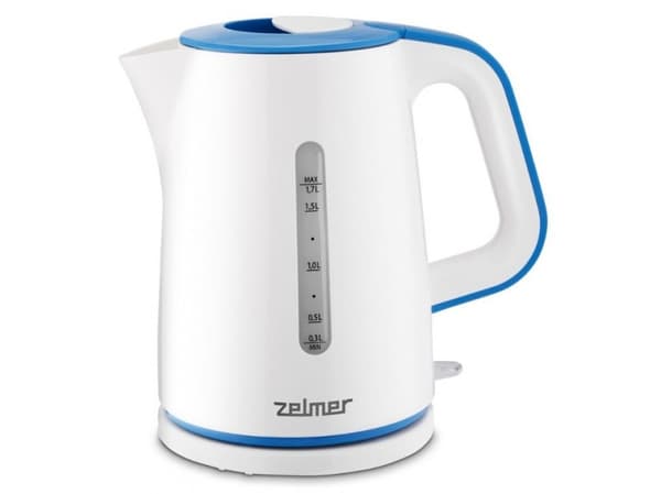 Zelmer ZCK7620B, 1,7 l, 2200 W, Blå, Hvit, Plast, Vannivåindikator, Overopphetingsbeskyttelse