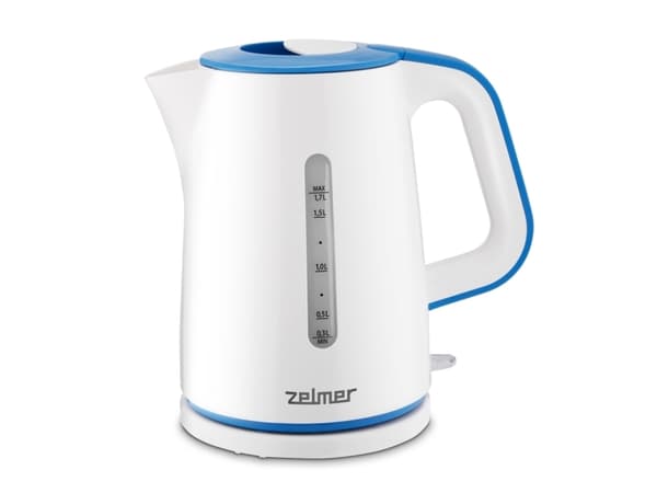 Zelmer ZCK7620B, 1,7 l, 2200 W, Blå, Hvit, Plast, Vannivåindikator, Overopphetingsbeskyttelse