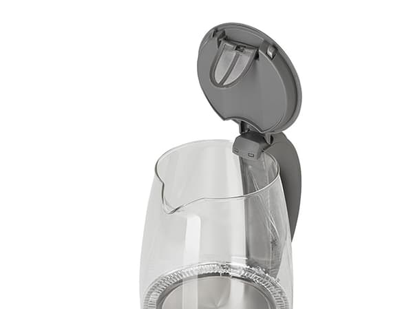 Adler AD 1286, 2 l, 2200 W, Grå, Gjennomsiktig, Glass, Vannivåindikator