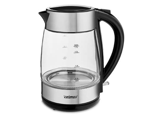 Zelmer ZCK8011, 1,7 l, 2200 W, Sort, Rustfritt stål, Glass, Vannivåindikator, Overopphetingsbeskyttelse
