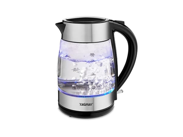 Zelmer ZCK8011, 1,7 l, 2200 W, Sort, Rustfritt stål, Glass, Vannivåindikator, Overopphetingsbeskyttelse