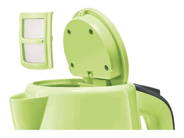Bosch TWK7506, 1,7 L, 2200 W, Musta, Vihreä, Veden tason ilmaisin, Ylikuumenemissuoja, Johdoton