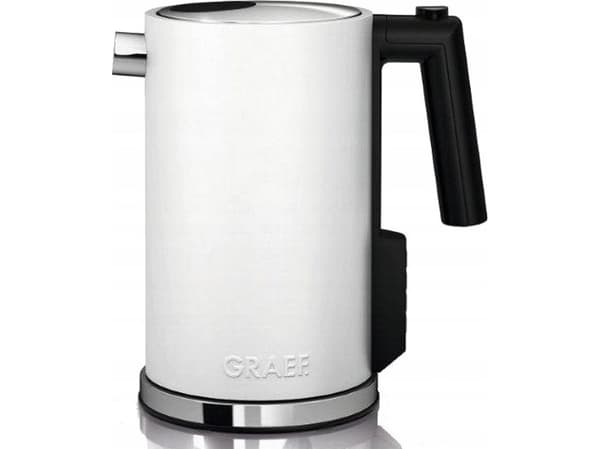 Graef WK901EU, 1,2 l, 2015 W, Vit, Rostfritt stål, Justerbar termostat, Vattennivå indikator