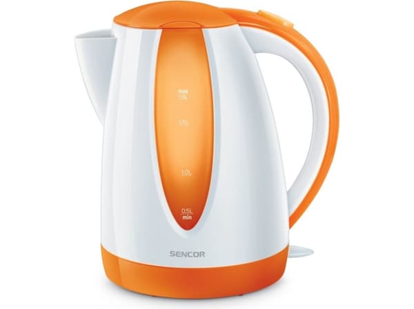 Sencor SWK 1813OR, 1,8 l, 2000 W, Oransje, Plast, Vannivåindikator, Overopphetingsbeskyttelse
