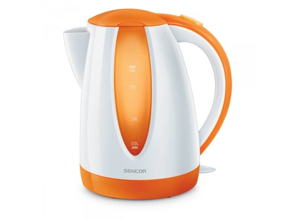 Sencor SWK 1813OR, 1,8 l, 2000 W, Oransje, Plast, Vannivåindikator, Overopphetingsbeskyttelse
