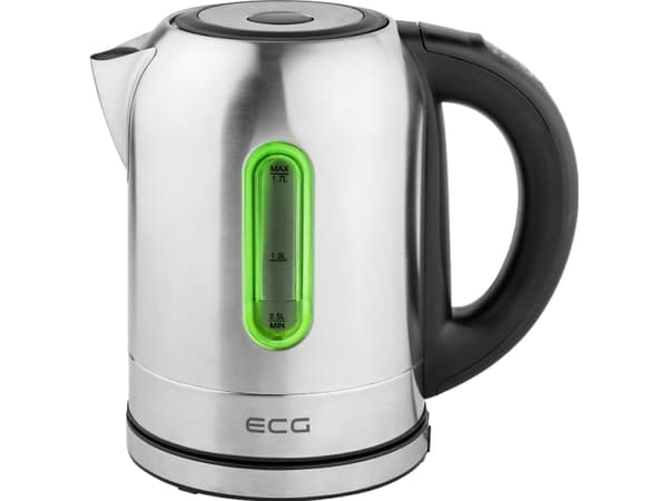 ECG RK 1785 colore, 1,7 l, 2000 W, Rustfritt stål, Rustfritt stål, Vannivåindikator, Overopphetingsbeskyttelse
