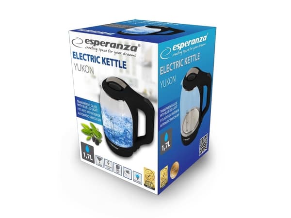 Esperanza YUKON - Vattenkokare - 1.7 liter - 1.5 kW