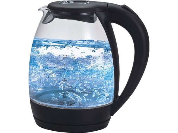 Guzzanti GZ 200, 1,7 l, 2200 W, Svart, Gjennomsiktig, Glass, Plastikk, Vannivåindikator, Overopphetingsbeskyttelse