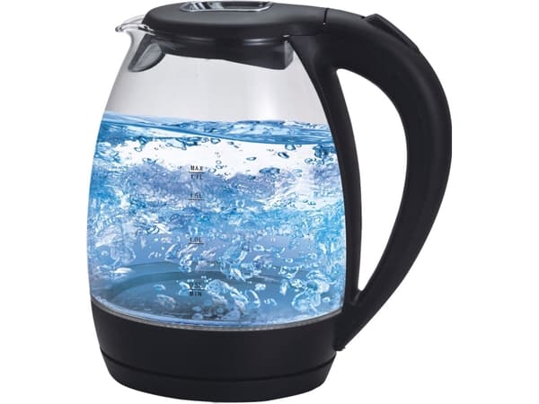 Guzzanti GZ 200, 1,7 l, 2200 W, Svart, Gjennomsiktig, Glass, Plastikk, Vannivåindikator, Overopphetingsbeskyttelse