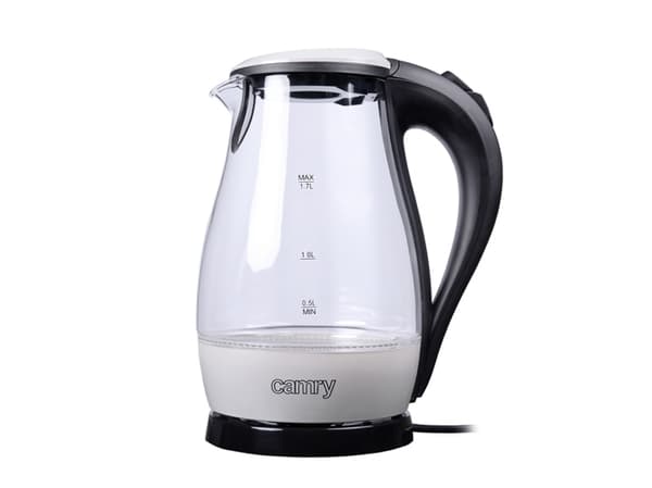 Camry Premium CR 1251w, 1,7 l, 2200 W, Sort, Rustfritt stål, Gjennomsiktig, Polypropylen (PP), Vannivåindikator
