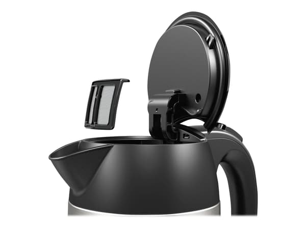 Bosch TWK3P420, 1,7 L, 2400 W, Musta, Ruostumaton teräs, Ruostumaton teräs, Veden tason ilmaisin, Ylikuumenemissuoja
