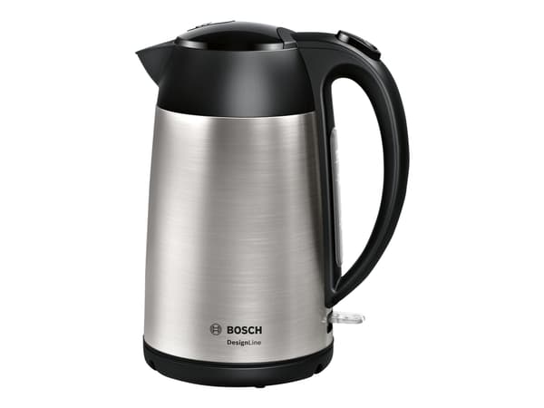 Bosch TWK3P420, 1,7 L, 2400 W, Musta, Ruostumaton teräs, Ruostumaton teräs, Veden tason ilmaisin, Ylikuumenemissuoja