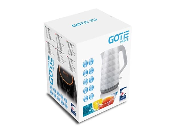 GOTIE GCP-130C, 1,7 l, 2000 W, Sort, Vannivåindikator, Overopphetingsbeskyttelse, Filtrering