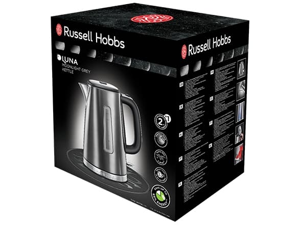 Russell Hobbs Luna 23211-70 - Vattenkokare - 1.7 liter - 2.4 kW - moonlight gray
