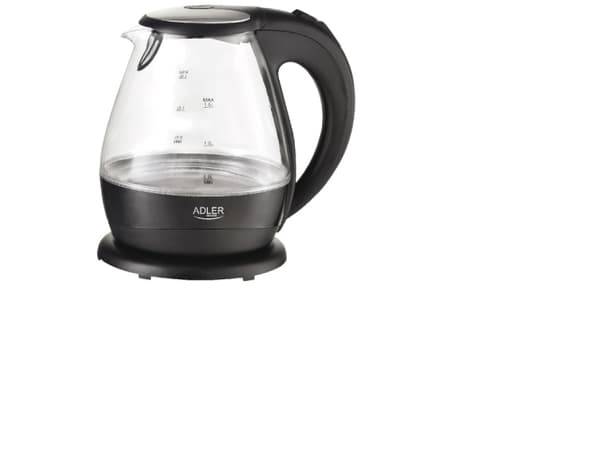 Adler AD 1224, 1,5 l, 2000 W, Sort, Gjennomsiktig, Vannivåindikator