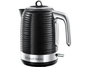 Russell Hobbs Inspire Black vedenkeitin, 1,7 L, 2400 W, Musta, Hopea, Muovi, Veden tason ilmaisin, Ylikuumenemissuoja