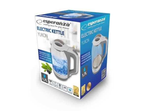 Esperanza YUKON - Vattenkokare - 1.7 liter - 1.5 kW