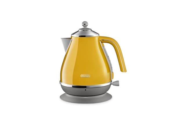 De’Longhi Icona Capitals, 1,7 l, 2000 W, Gul, Rostfritt stål, Vattennivå indikator, Sladdlös