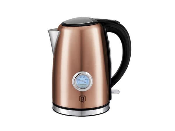 Berlinger Haus BH/9069, 1,7 l, 2200 W, Rosegull, Rustfritt stål, Justerbar termostat, Vannivåindikator
