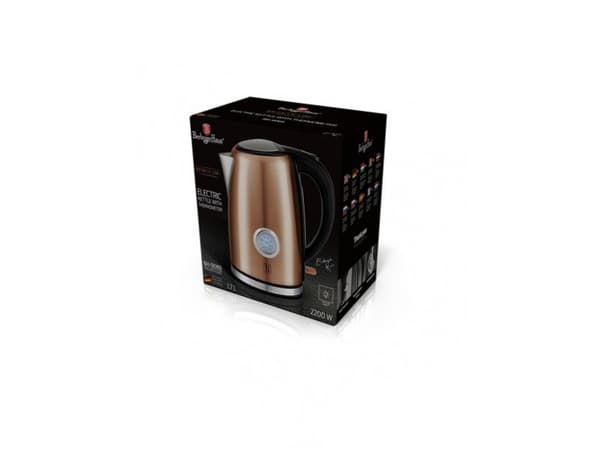 Berlinger Haus BH/9069, 1,7 l, 2200 W, Rosegull, Rustfritt stål, Justerbar termostat, Vannivåindikator