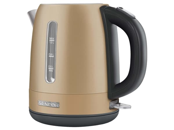 Sencor SWK 1227CH, 1,2 l, 2150 W, Brun, Grå, Sølv, Metall, Vannivåindikator, Overopphetingsbeskyttelse