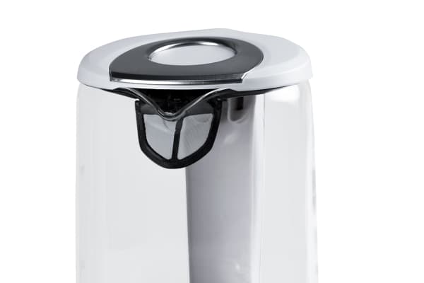 Orava VK-4017 W, 1,7 l, 2200 W, Hvit, Glass, Plastikk, Vannivåindikator, Overopphetingsbeskyttelse