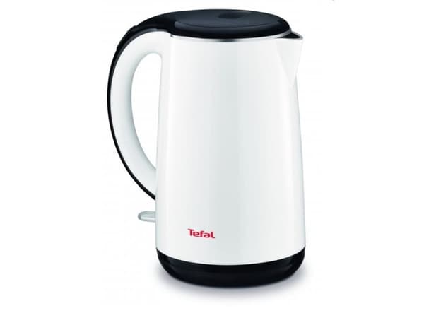 Tefal KO260130, 1,7 L, 2400 W, Musta, Valkoinen, Muovi, Ruostumaton teräs, Veden tason ilmaisin, Ylikuumenemissuoja