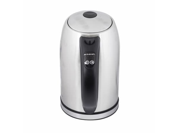 First Austria FA-5411-0, 1,7 l, 2200 W, Sort, Rustfritt stål, Rustfritt stål, Vannivåindikator, Trådløs