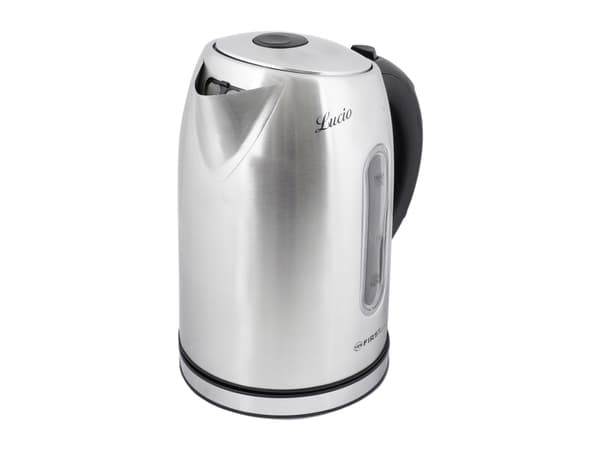 First Austria FA-5411-0, 1,7 l, 2200 W, Sort, Rustfritt stål, Rustfritt stål, Vannivåindikator, Trådløs