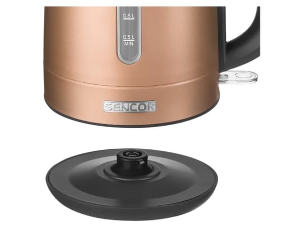 Sencor SWK 1226GD, 1,2 l, 2150 W, Guld, Grå, Silver, Metall, Vattennivå indikator, Överhettningsskydd