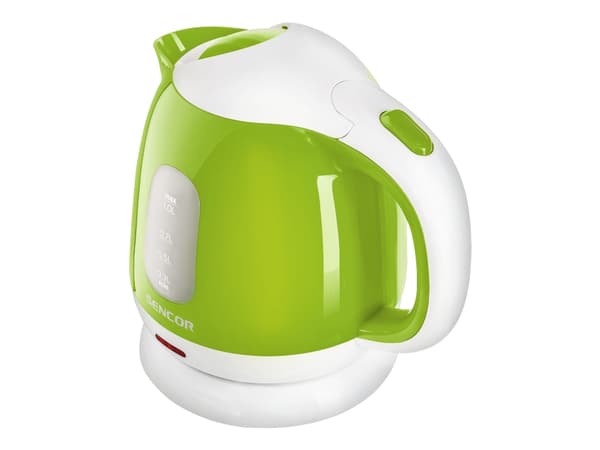 Sencor SWK 1011GR, 1 L, 1100 W, Vihreä, Muovi, Ruostumaton teräs, Säädettävä termostaatti, Veden tason ilmaisin