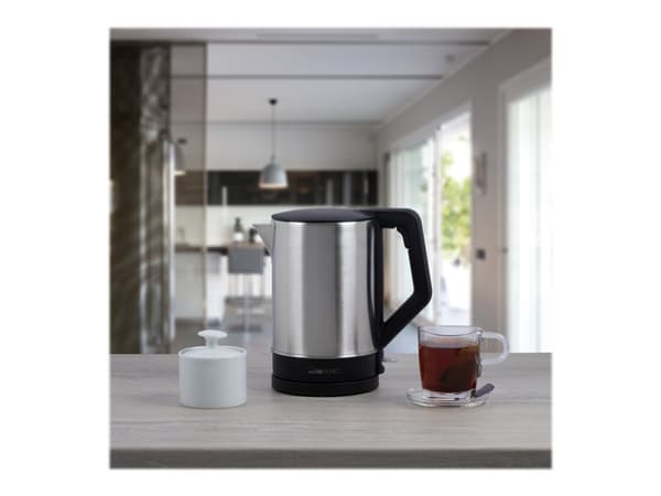 Clatronic WKS 3692 - Kjele - 1.5 liter - 2.2 kW - svart/rustfritt stål