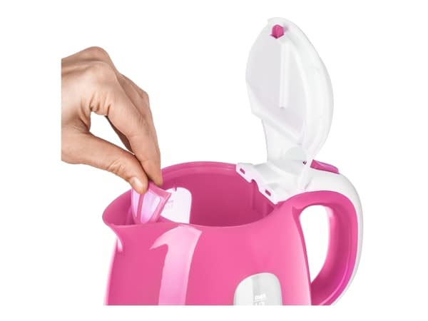 Sencor SWK 1018RS, 1 l, 1100 W, Rosa, Plast, Rustfritt stål, Justerbar termostat, Vannivåindikator