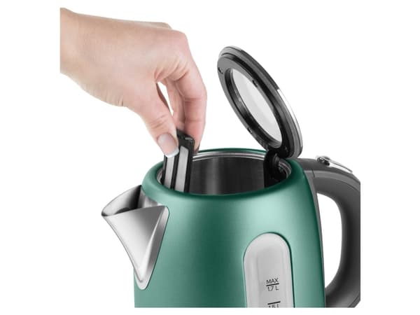Sencor SWK 1771GR, 1,7 l, 2150 W, Grønn, Rustfritt stål, Vannivåindikator, Overopphetingsbeskyttelse