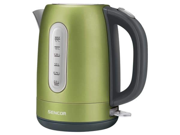 Sencor SWK 1770GG, 1,7 l, 2150 W, Grønn, Rustfritt stål, Vannivåindikator, Overopphetingsbeskyttelse