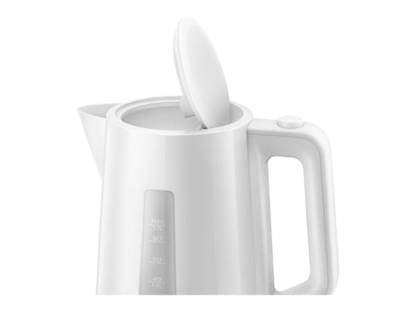 Philips 3000 series Series 3000 HD9318/00 Muovinen keitin, 1,7 L, 2200 W, Valkoinen, Muovi, Veden tason ilmaisin, Johdoton