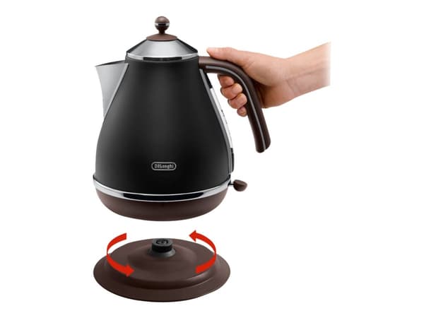 De’Longhi KBOV 2001.BK, 1,7 L, 2000 W, Musta, Ruskea, Ruostumaton teräs, Veden tason ilmaisin, Ylikuumenemissuoja