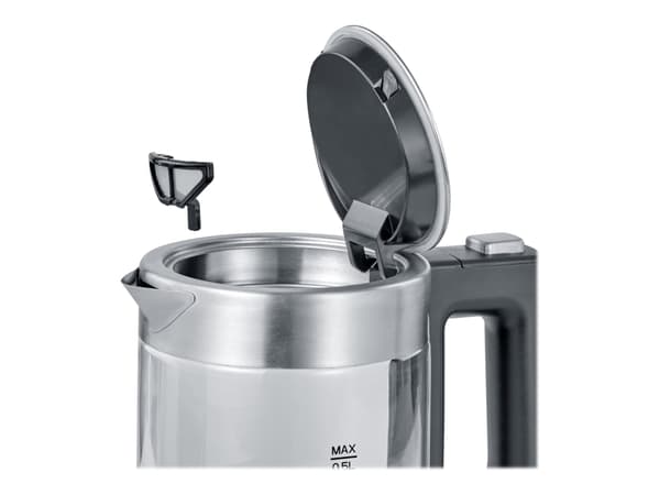 SEVERIN WK 3472 - Vattenkokare - 0.5 liter - 1 kW - glas/rostfritt stål/svart