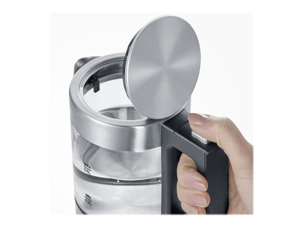 SEVERIN WK 3472 - Vattenkokare - 0.5 liter - 1 kW - glas/rostfritt stål/svart