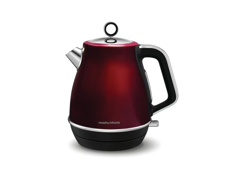 Morphy Richards Evoke, 1,5 l, 2200 W, Röd, Metall, Vattennivå indikator, Sladdlös