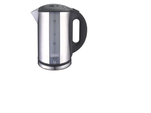 Adler AD 1216, 1,7 l, 2000 W, Sort, Sølv, Plast, Vannivåindikator, Filtrering