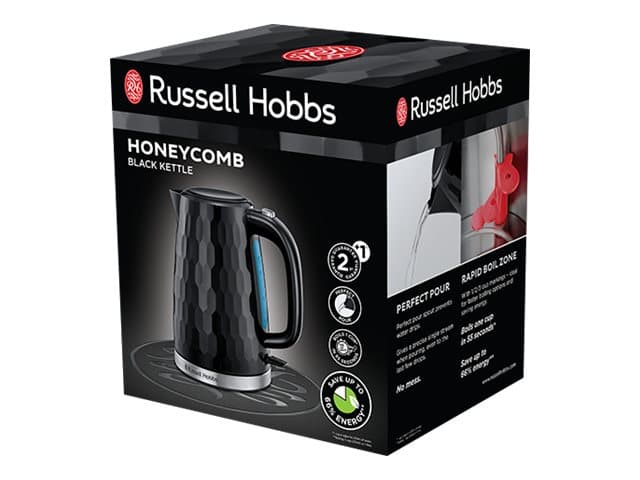 Russell Hobbs Honeycomb 26051-70 - Vattenkokare - 1.7 liter - 2.4 kW - svart