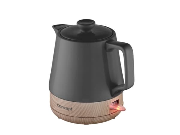 Concept RK0062, 1 l, 1200 W, Antracit, Trä, Keramiska, Sladdlös