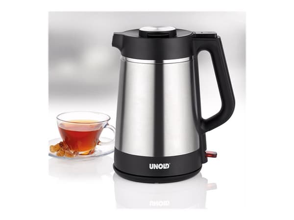 UNOLD BLITZKOCHER Thermo 18715 - Vattenkokare - 1.5 liter - 1.9 kW - rostfritt stål/svart