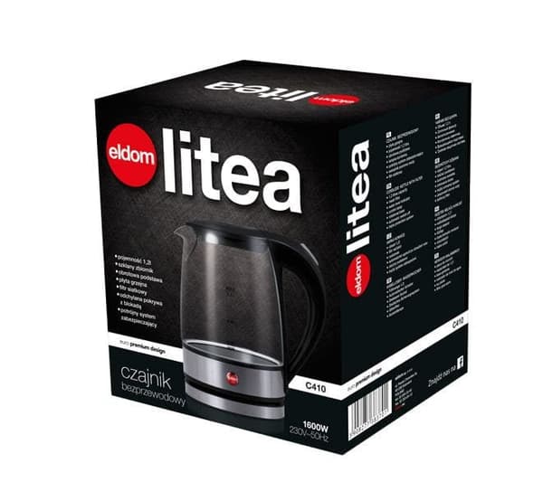 Glaskedel Eldom C410 Lite 1500W kapacitet. 1,2 liter