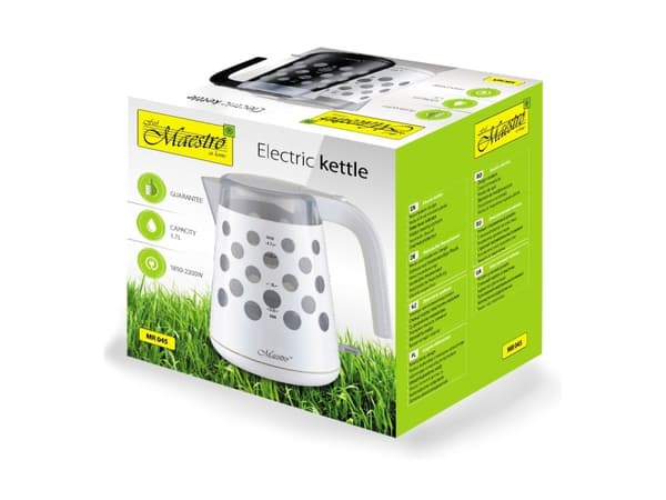 Feel Maestro MR045 white, 1,7 l, 2200 W, Hvit, Plast, Justerbar termostat, Vannivåindikator