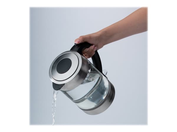 Cloer 4429, 1,7 L, 2200 W, Hopea, Lasi, Ruostumaton teräs, Veden tason ilmaisin, Ylikuumenemissuoja