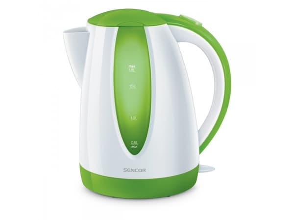 Sencor SWK1811GR, 1,8 l, 2000 W, Grønn, Plast, Vannivåindikator, Overopphetingsbeskyttelse