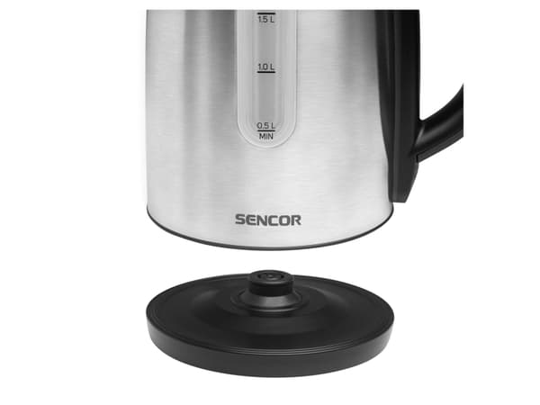 Sencor SWK 1720BK, 1,7 l, 2200 W, Svart, Rostfritt stål, Rostfritt stål, Vattennivå indikator, Överhettningsskydd